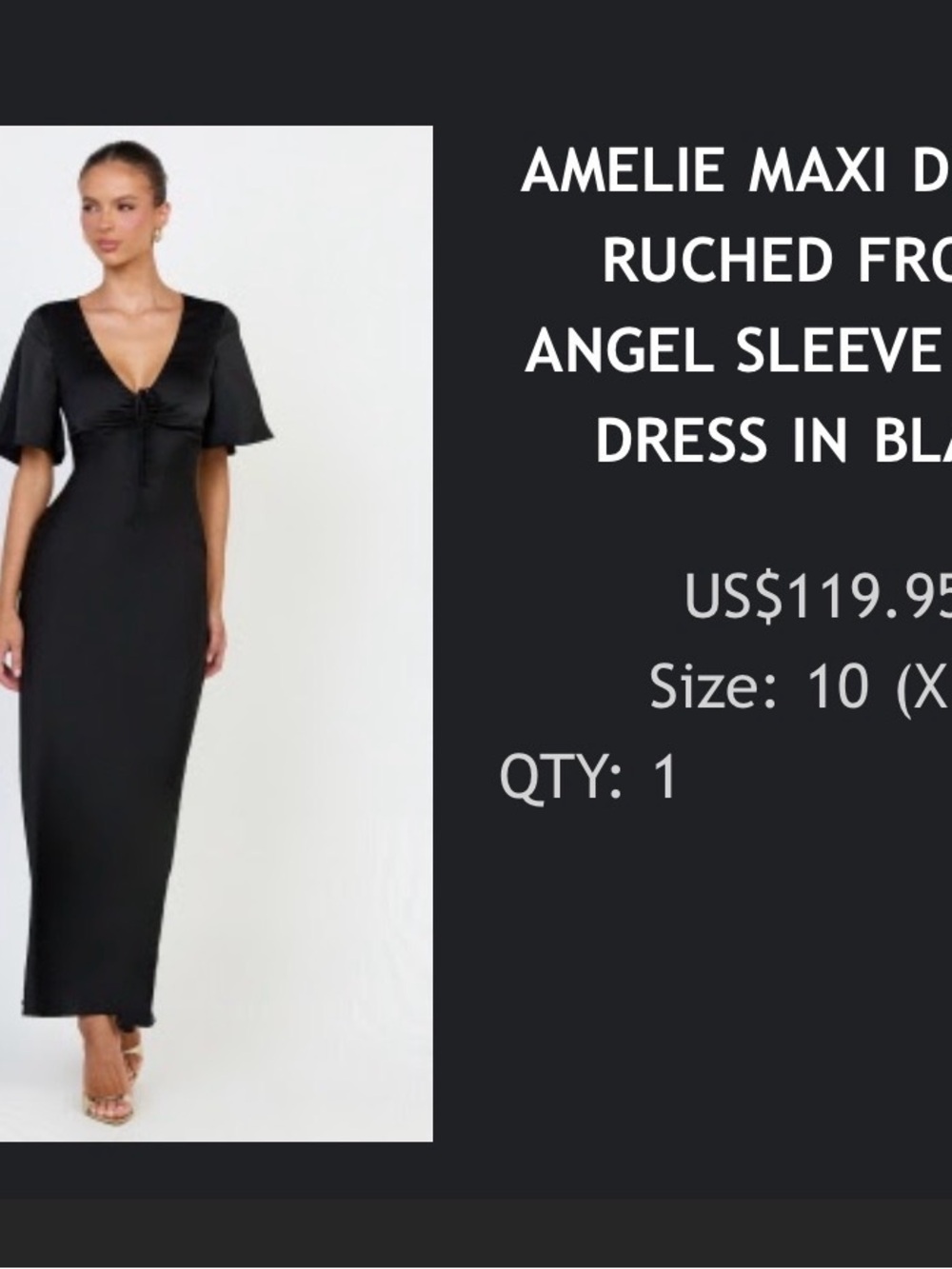 Showpo Amelie Maxi Dress in Black
